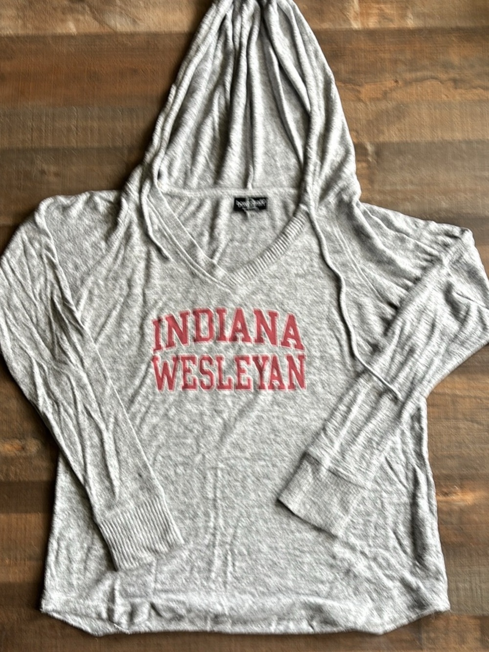 Indiana Wesleyan University long sleeved Women’s Top with hood